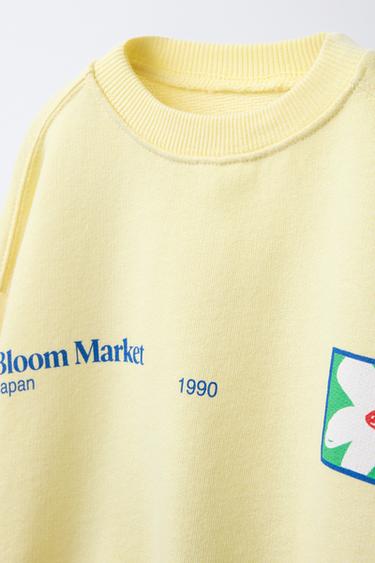 FLORAL PRINT SWEATSHIRT - Yellow by Zara - Image 2
