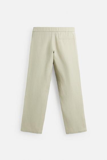 PANTALON 100 % LIN - Beige clair de Zara - Image 7