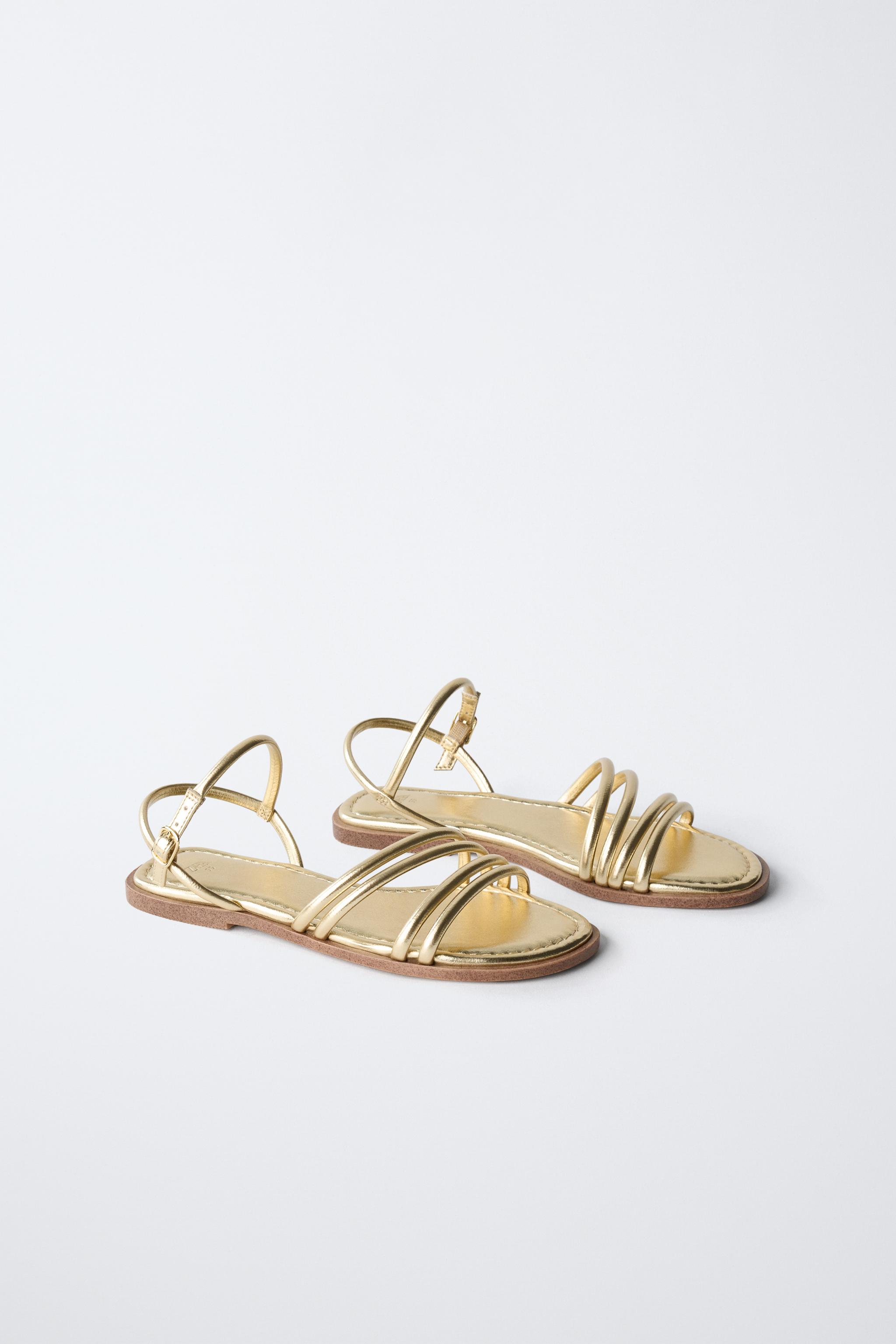 ZARA - ザラ サンダル スクエアトゥ ハイヒール シューズ 靴