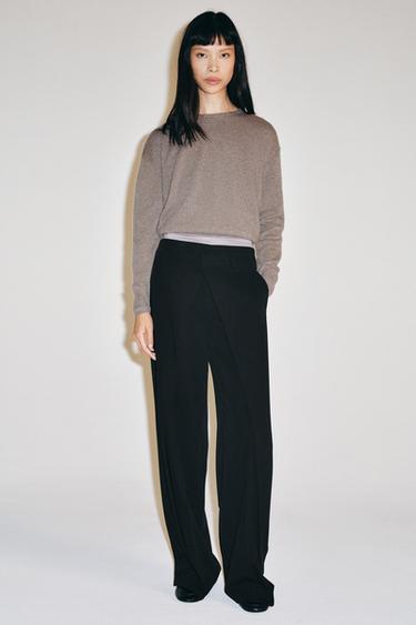 QUẦN XẾP LY ZW COLLECTION - Màu đen từ Zara - Hình ảnh 0