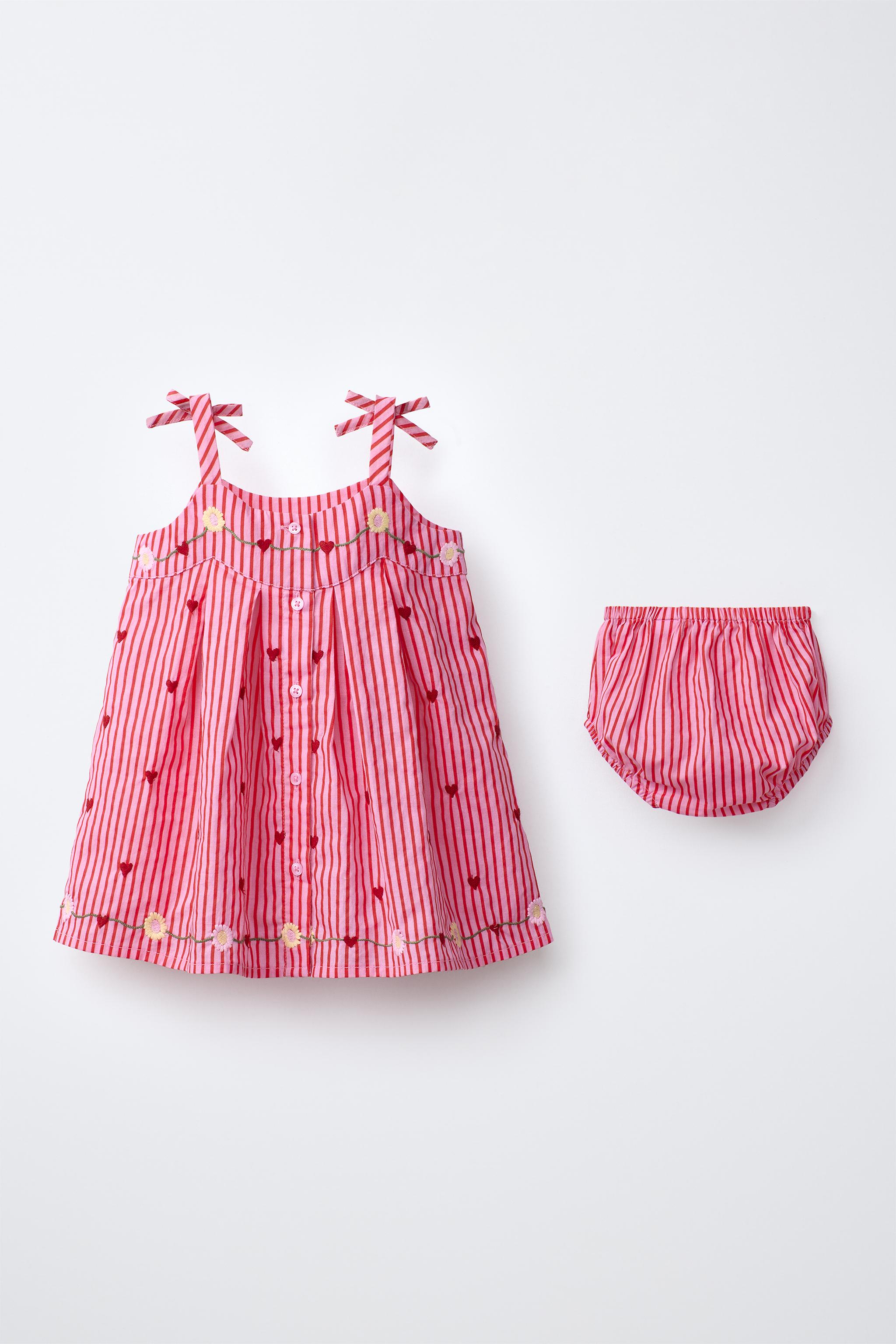 STRIPED AND EMBROIDERED DRESS PANTY SISSEL EDELBO X ZARA KIDS