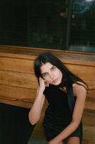 SHORT VELVET SCARF DRESS