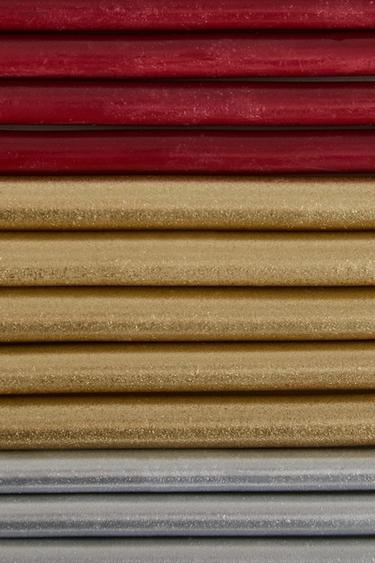 SET OF MULTICOLOURED CHRISTMAS LONG CANDLES (SET OF 15) - Gold / Silver by Zara - Image 3