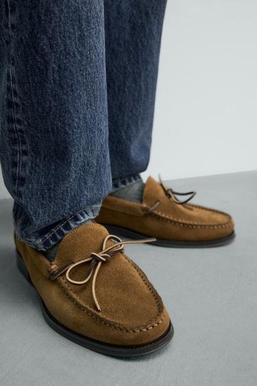 LEATHER DRESS LOAFERS - Beige by Zara - Image 2