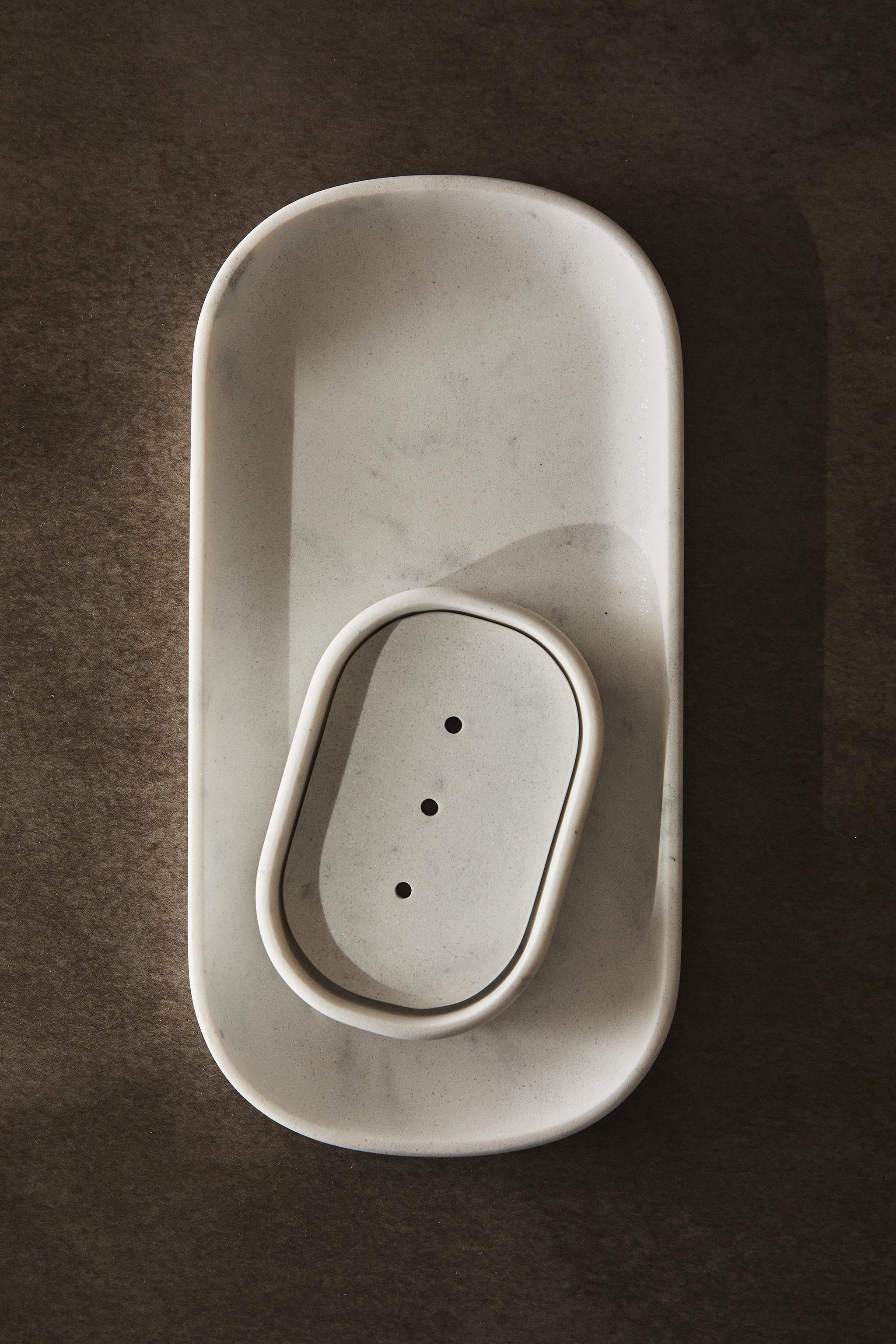 PLATEAU DE BAIN EFFET MARBRE