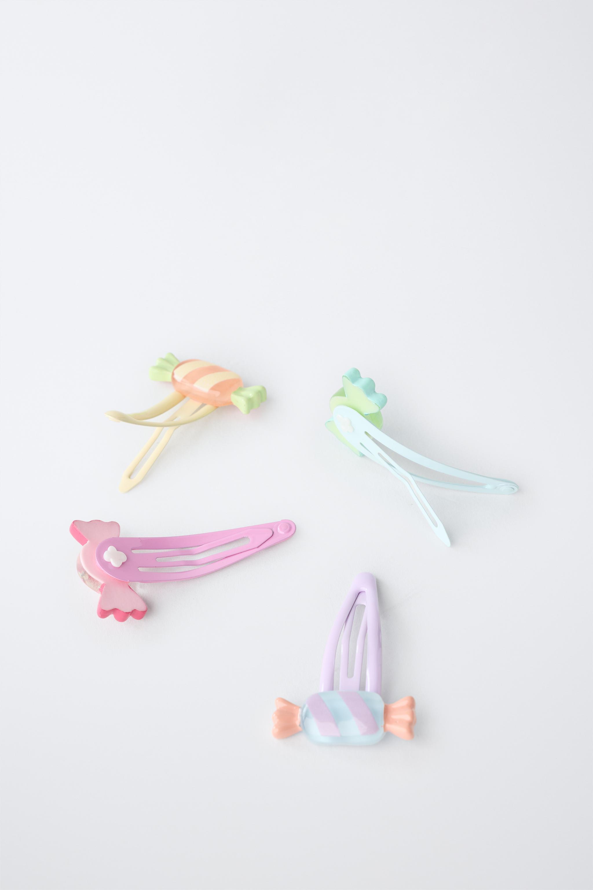 Детские аксессуары Zara PACK OF FOUR CANDY HAIR CLIPS — фото 3