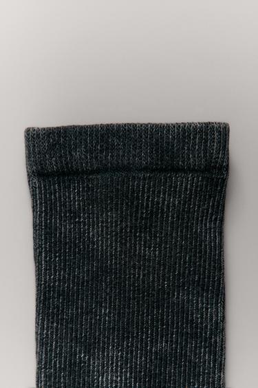 2-PACK OF LONG WASHED-EFFECT SOCKS - Fuchsia by Zara