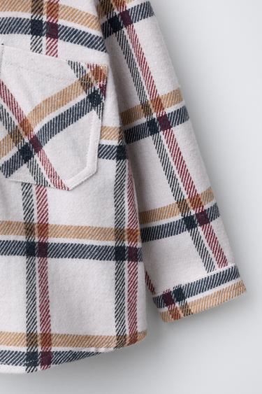 CHECK OVERSHIRT - Ecru by Zara - Image 3