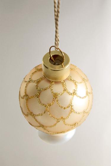MINI BAUBLE CHRISTMAS TREE DECORATION - Yellow by Zara - Image 2