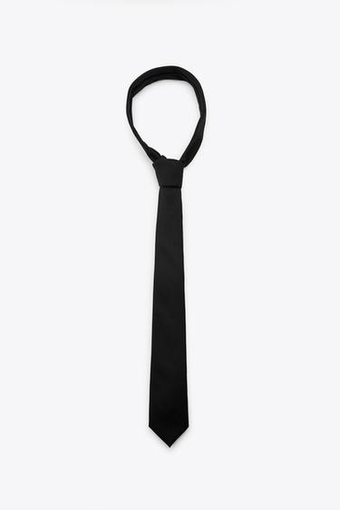 TEXTURED TIE - Black by Zara - Image 1