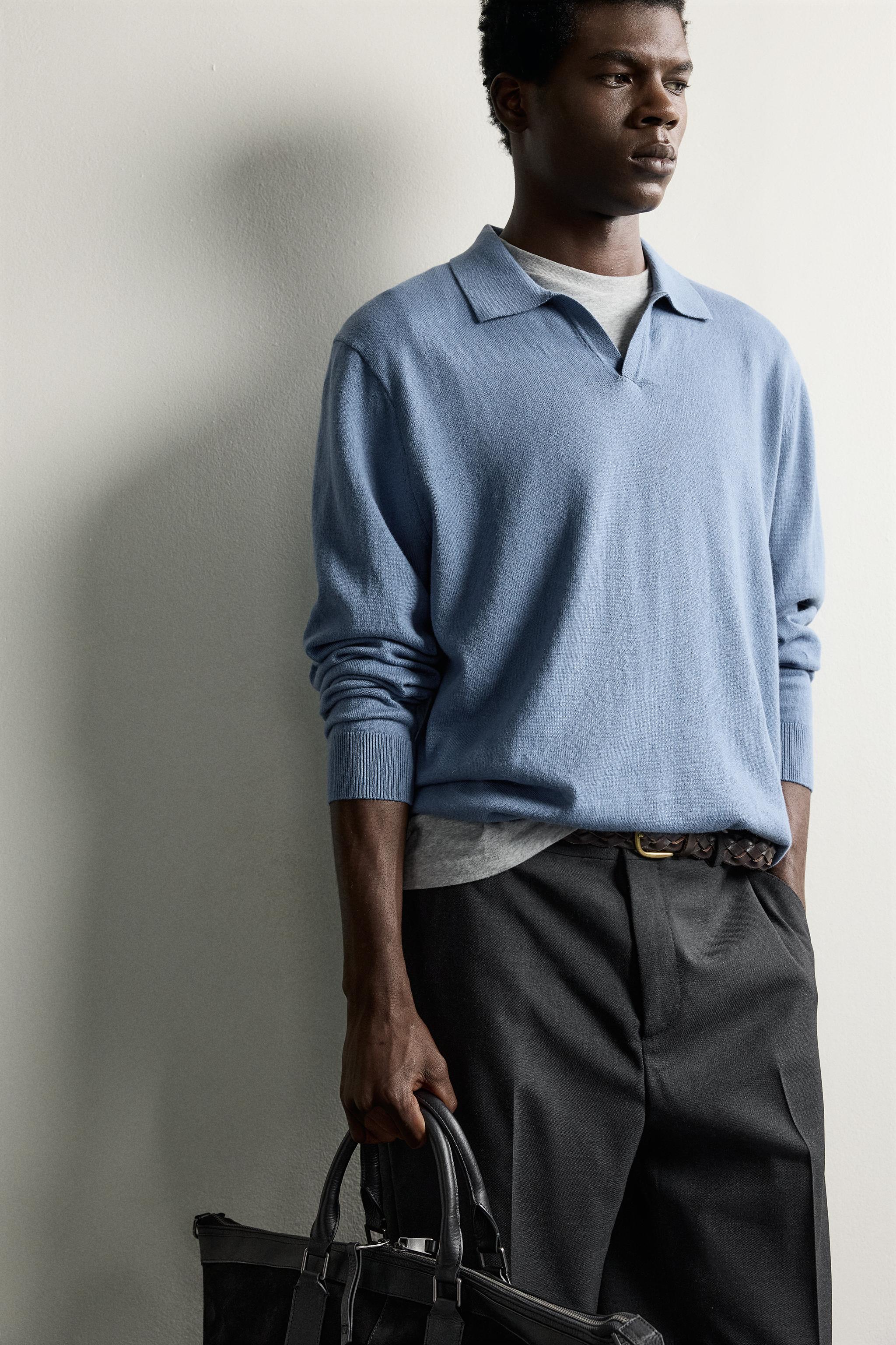 COTTON-BLEND REGULAR FIT KNIT POLO