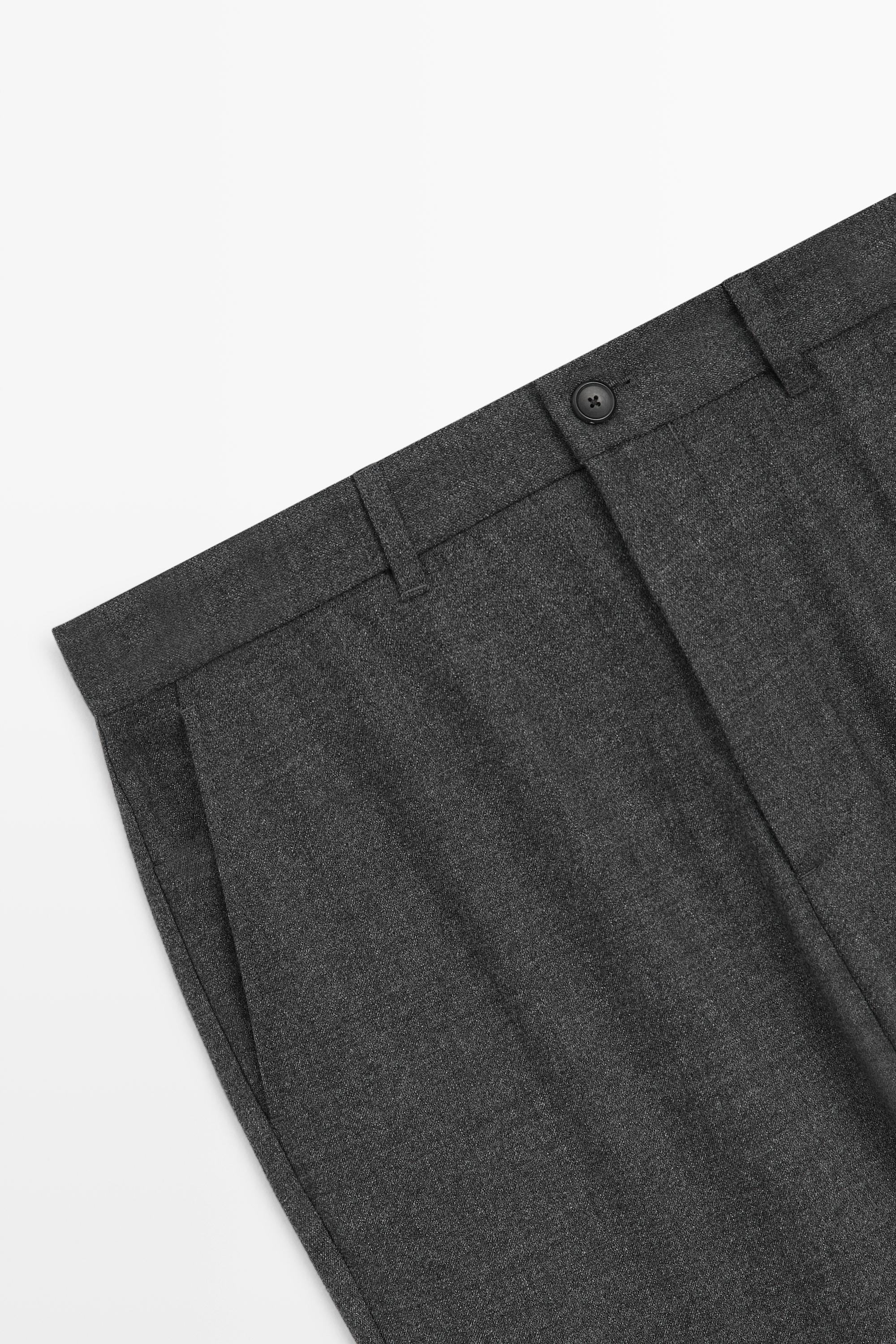 Wool blend jogger fit pants