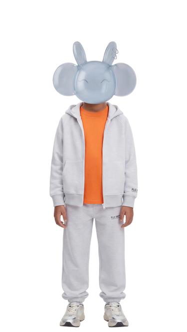 SWEAT EN MOLLETON ZIPPÉ - Gris chiné de Zara