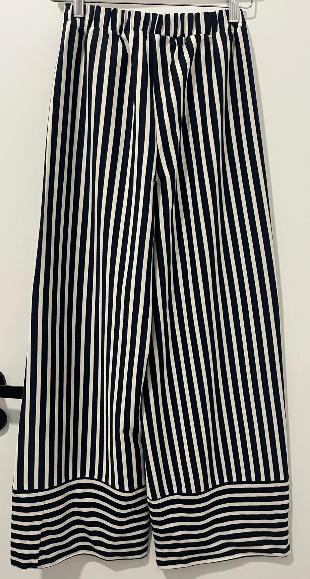 STRIPED PALAZZO TROUSERS - Image 3