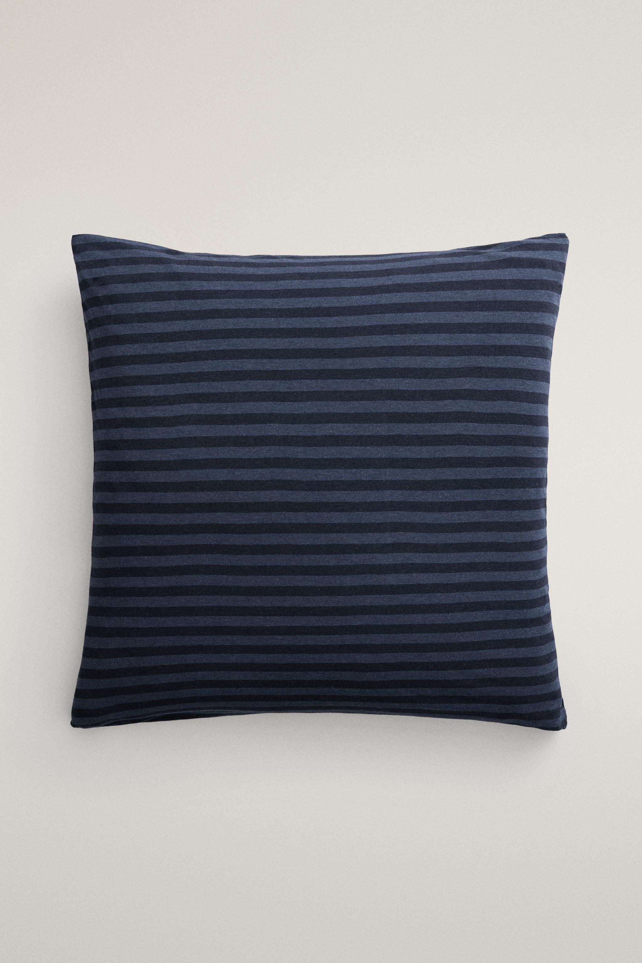 TAIE D’OREILLER JERSEY DE COTON RAYURES