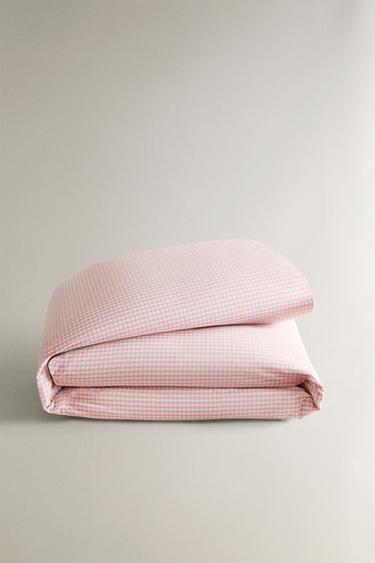 KIDS' GINGHAM COTTON DUVET COVER - Multicoloured by Zara - Image 4