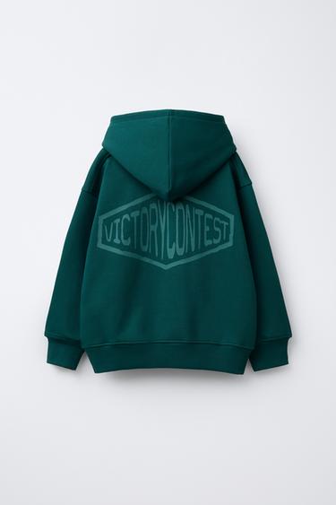 ENSEMBLE SWEAT-SHIRT ET PANTALON DE JOGGING À PIÈCE - Vert de Zara - Image 2