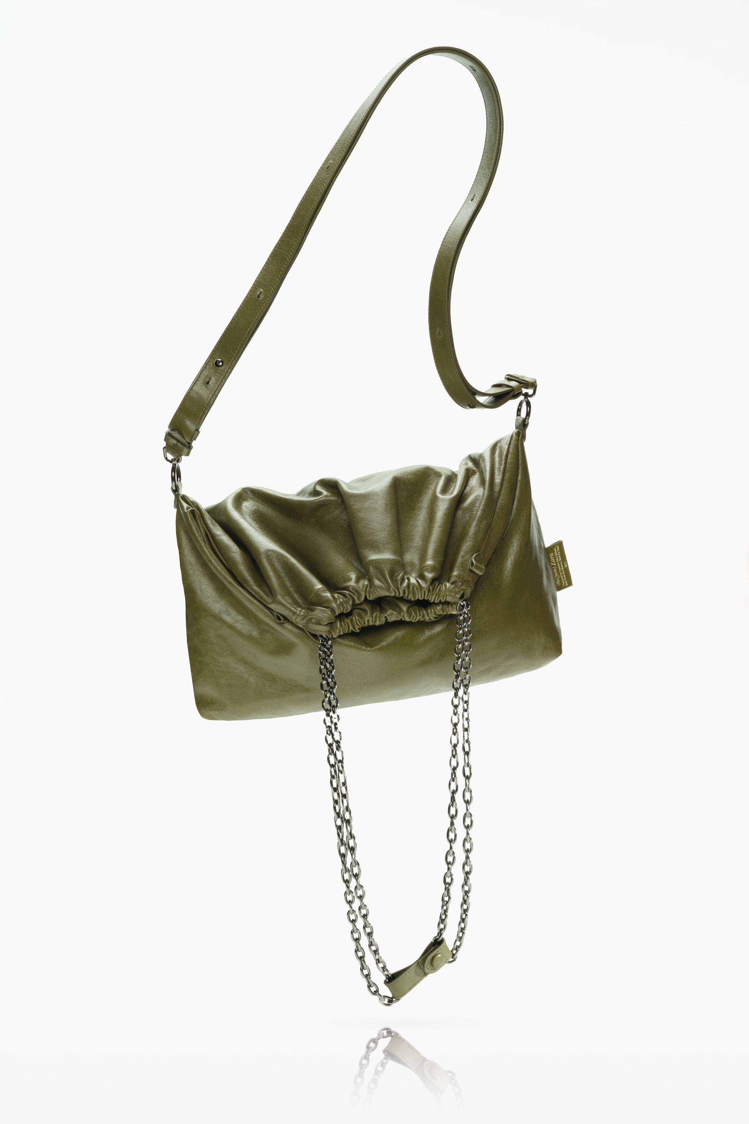 LIMITED EDITION TRI-CHIC LARGE LEATHER BAG - Khaki Green | ZARA
