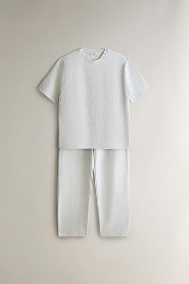 PANTALON LONG EN COTON - Gris de Zara - Image 3