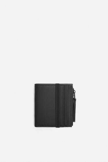 CARTERA MONEDERO ENGOMADO - Negro de Zara