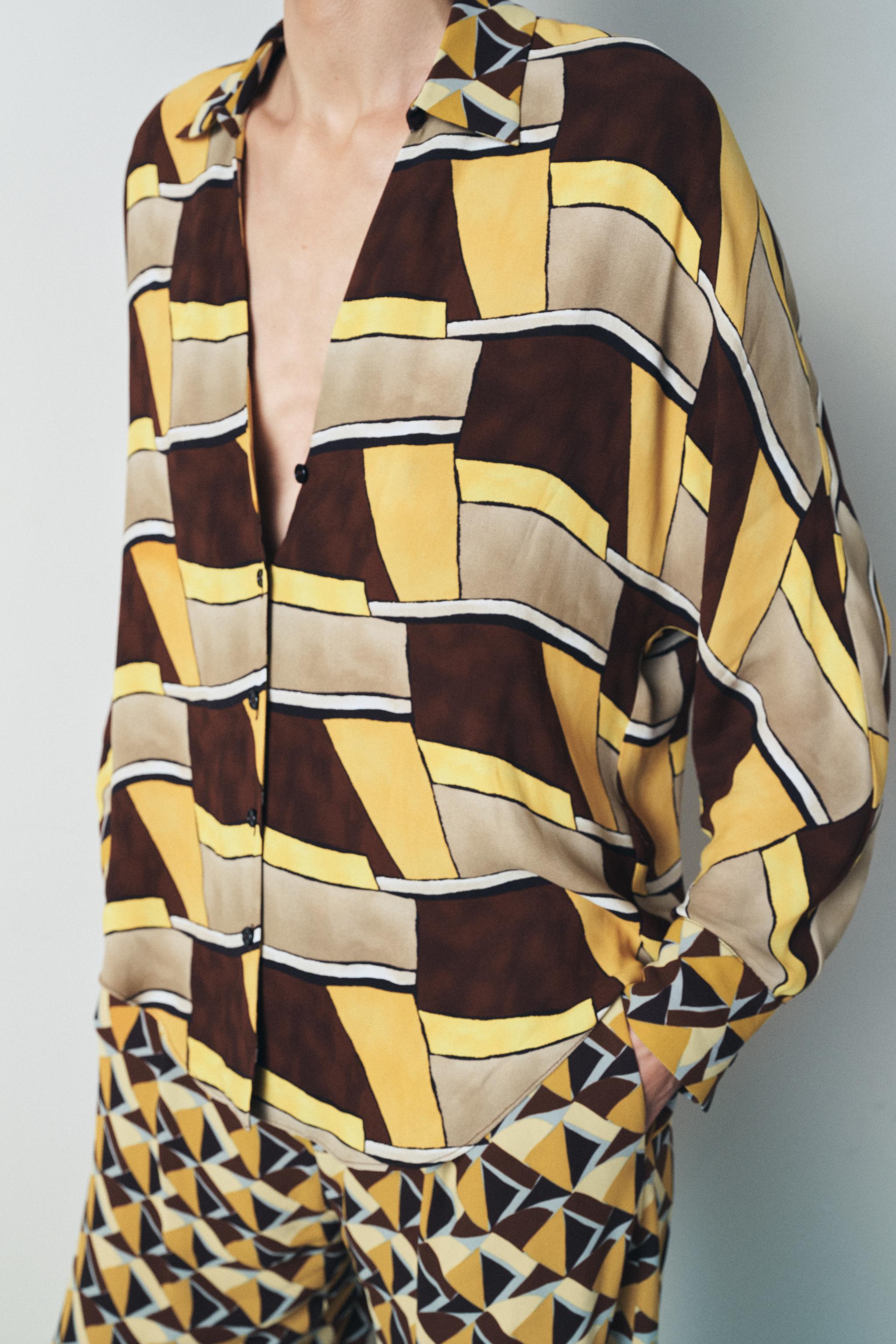PRINTED SHIRT ZW COLLECTION - Yellow | ZARA United States