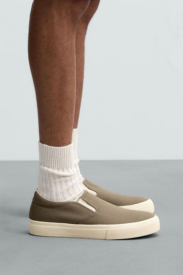 RIBBED SHORT SOCKS - Ecru by Zara - Image 0