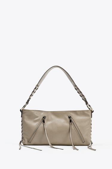 ZIPPED SHOULDER BAG - Grey by Zara
