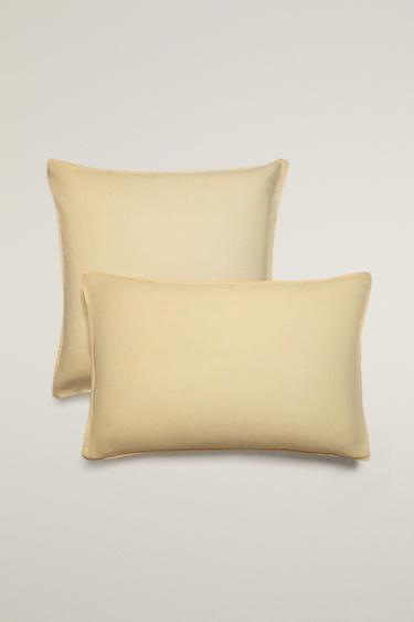 Zara (140 GxM²) WASHED LINEN PILLOWCASE - Yellow