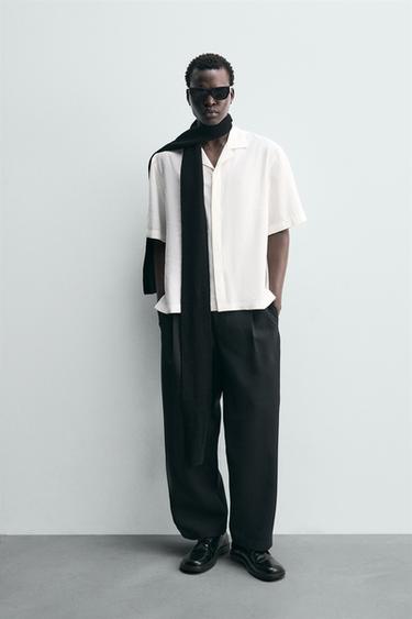 Zara RELAXED FIT FLOWY SHIRT - White - Image 0