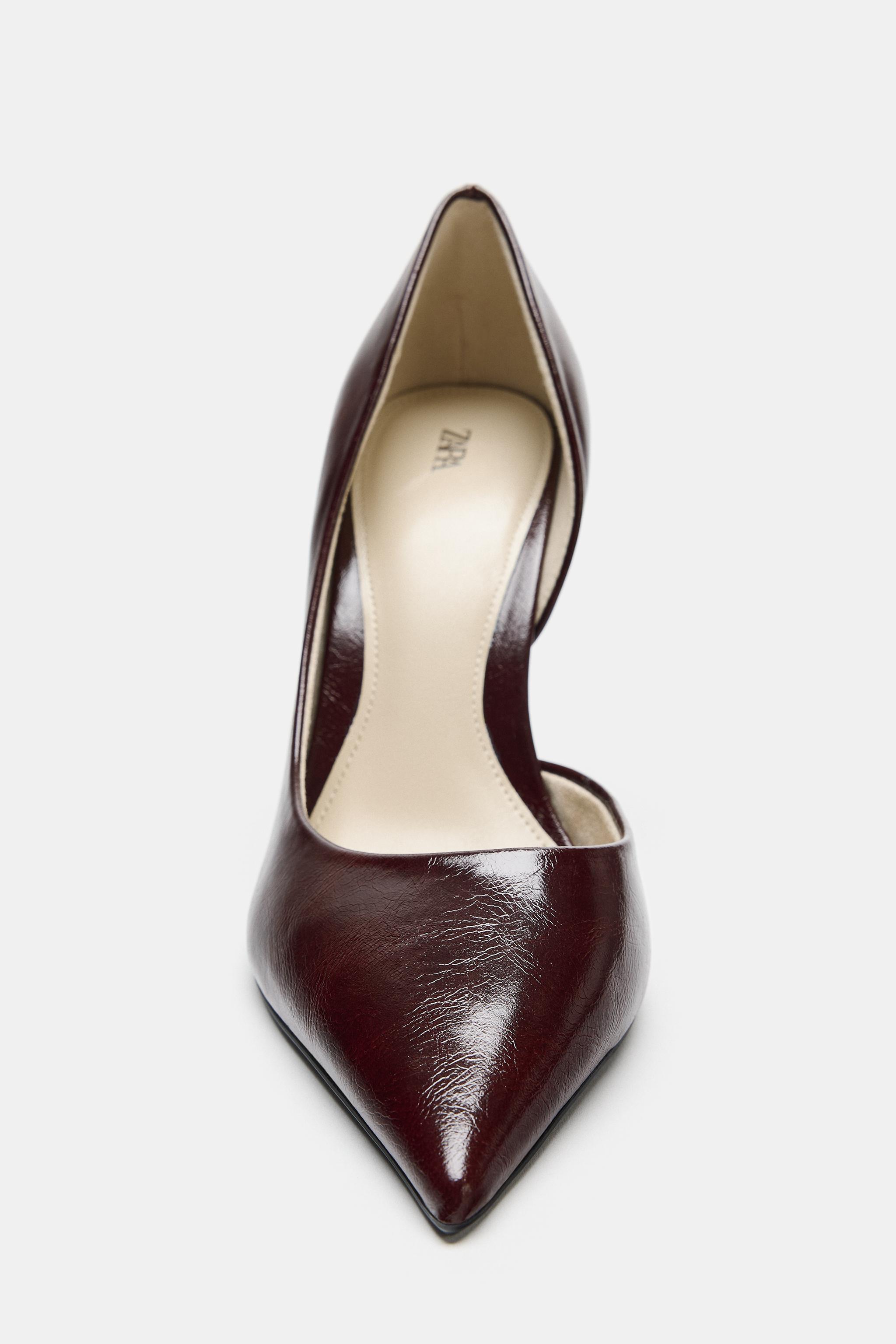 PATENT-EFFECT HEELS