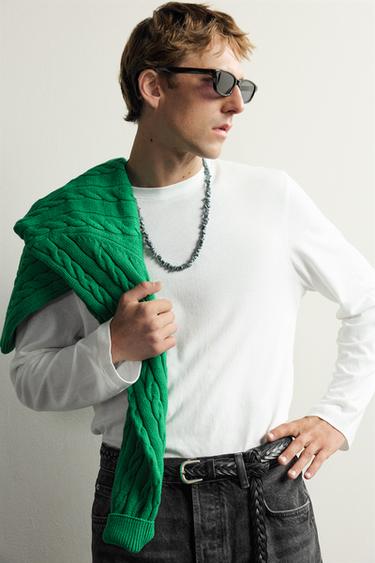 AARON LEVINE X ZARA LONG SLEEVE T-SHIRT - Ecru by Zara