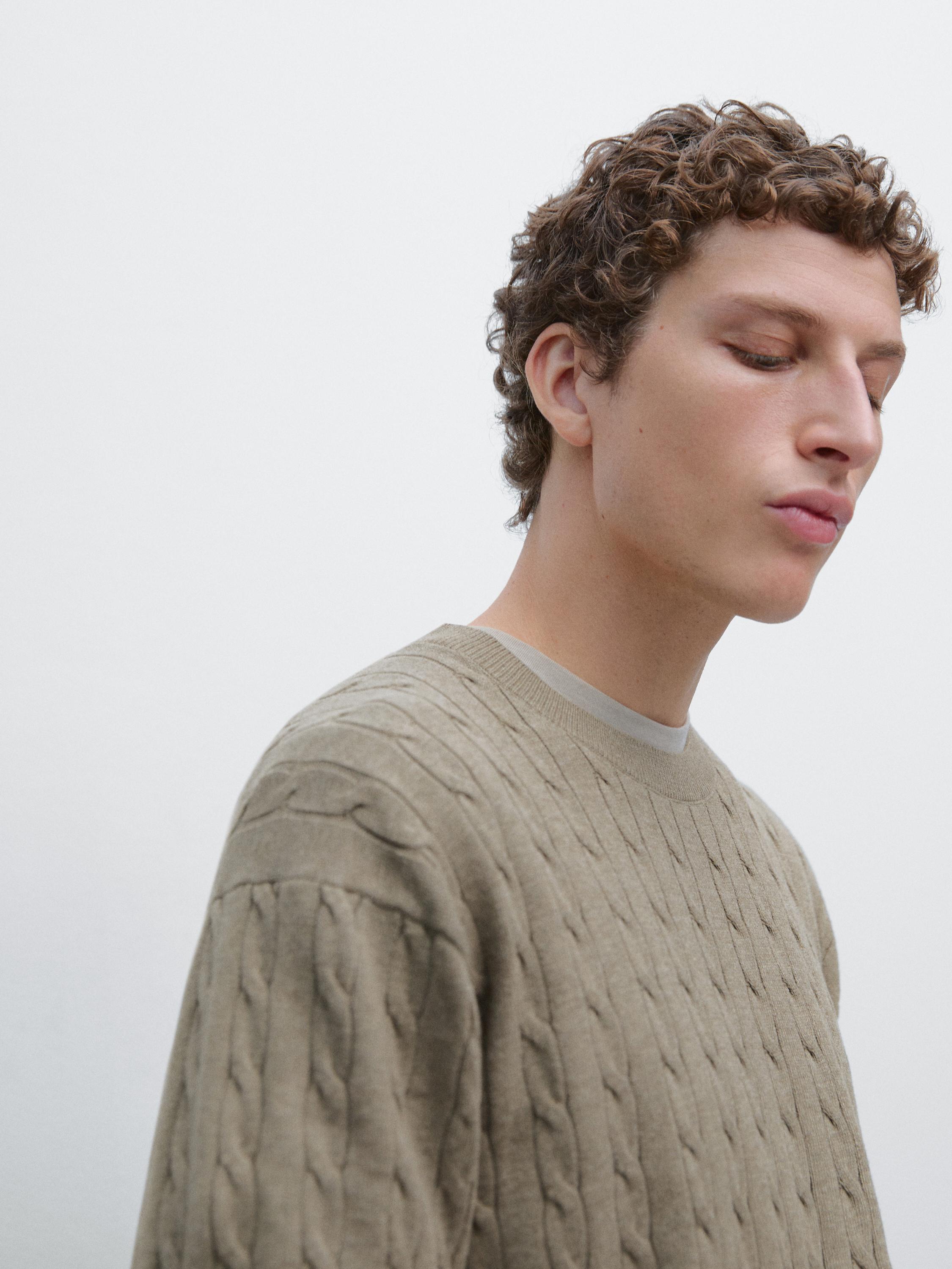 Cotton cable-knit sweater