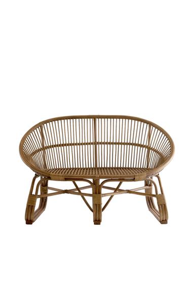 RATTAN COUCH WITH RODS - Light beige by Zara