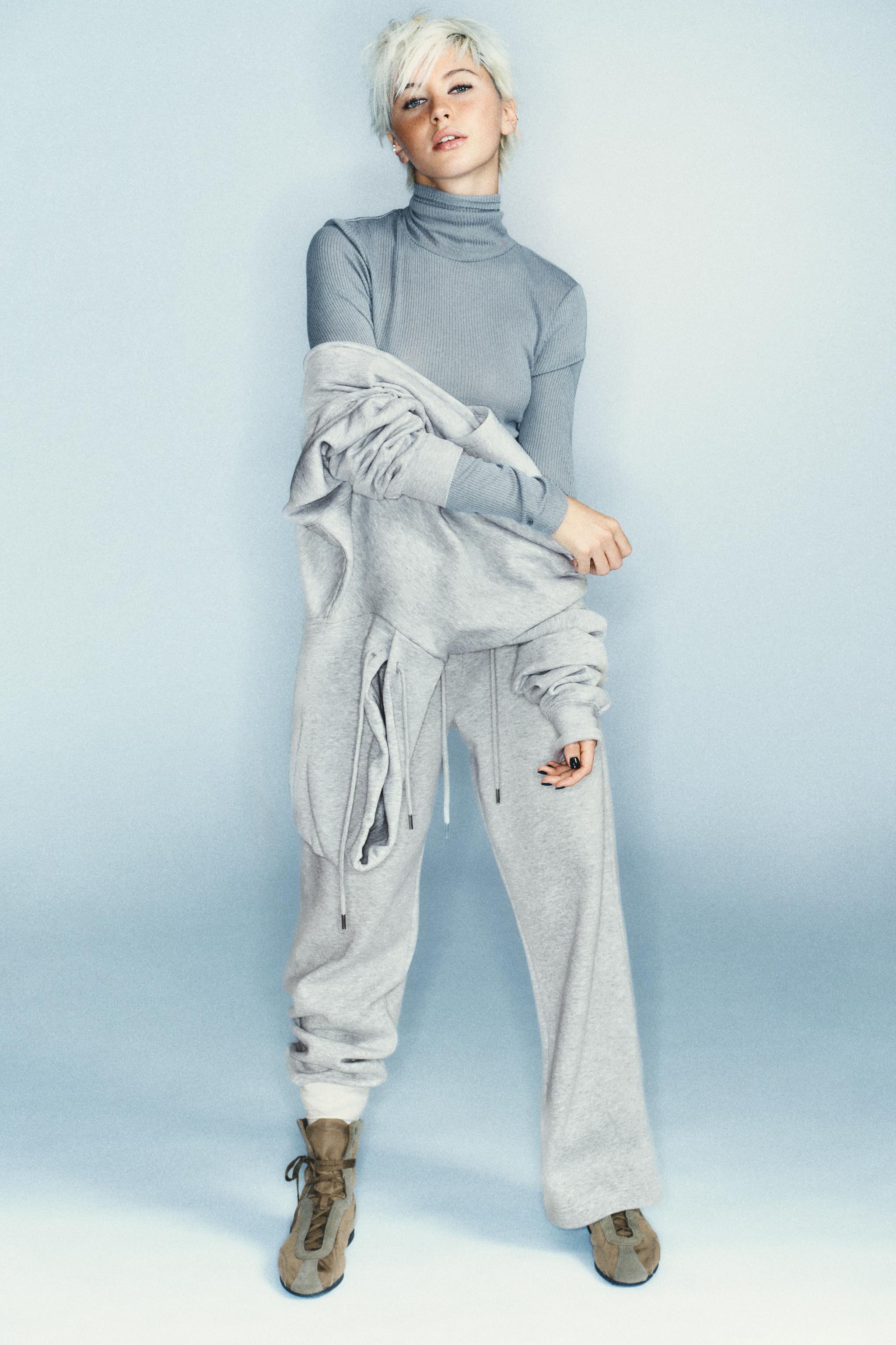 WIDE LEG FLEECE PANTS