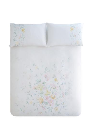 WATERCOLOUR FLOWER DUVET COVER - Oyster-white by Zara