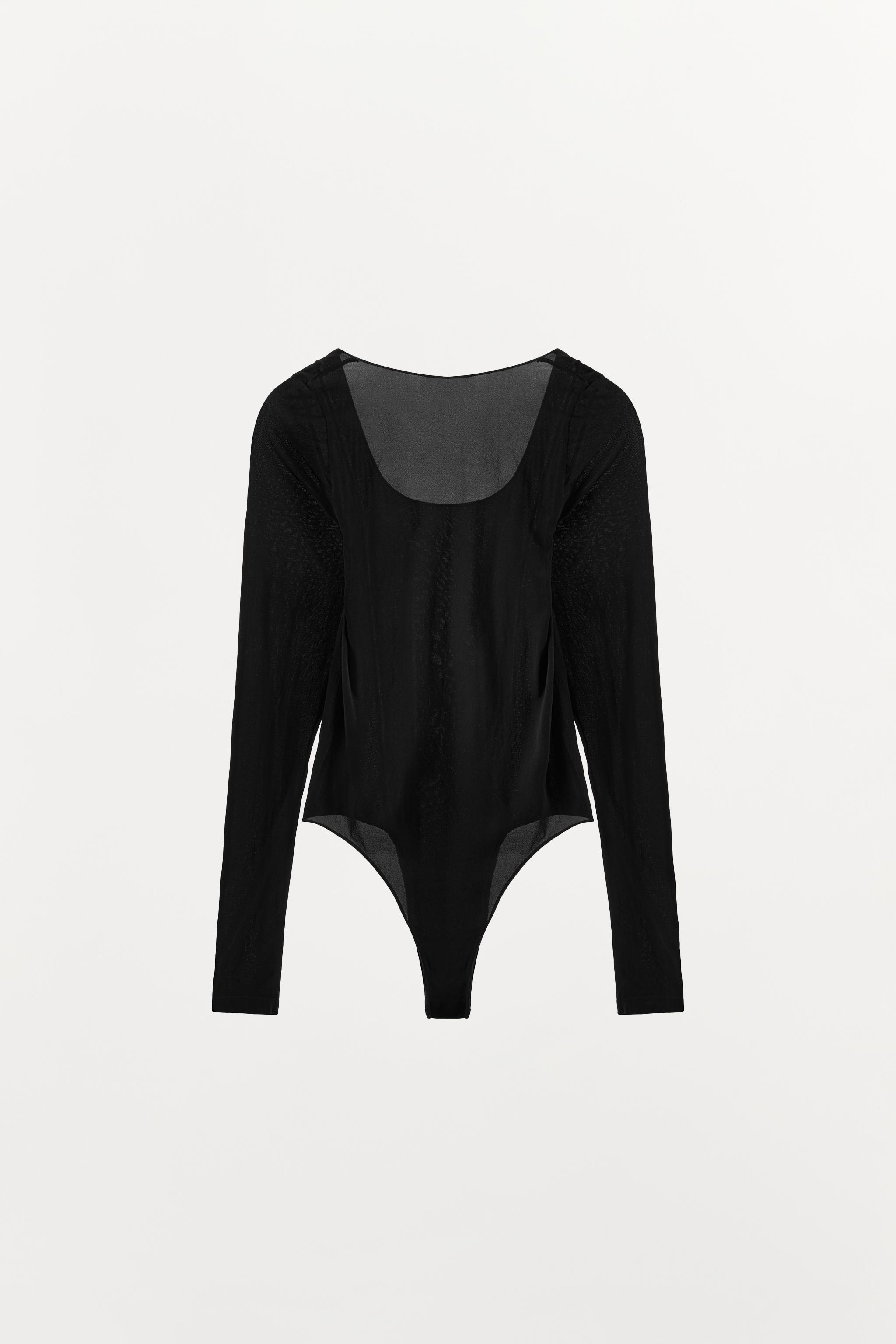 Zara Dikişsiz Çorap Dokulu Body görsel 6