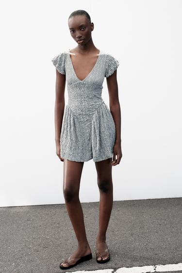 VESTITO IN PIZZO CON VOLUME - Blu / Grigio di Zara