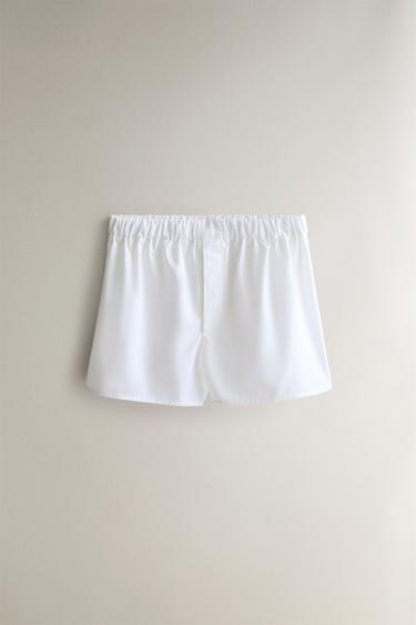 SHORT EN COTON UNI - Blanc de Zara - Image 0