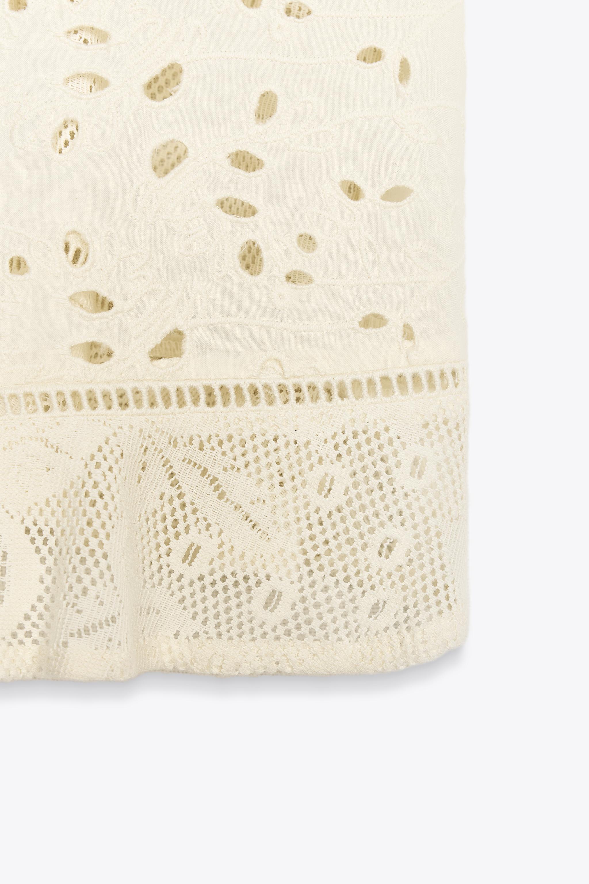 ZARA ZW COLLECTION パッチワーク刺繍入りトップス - メルカリ