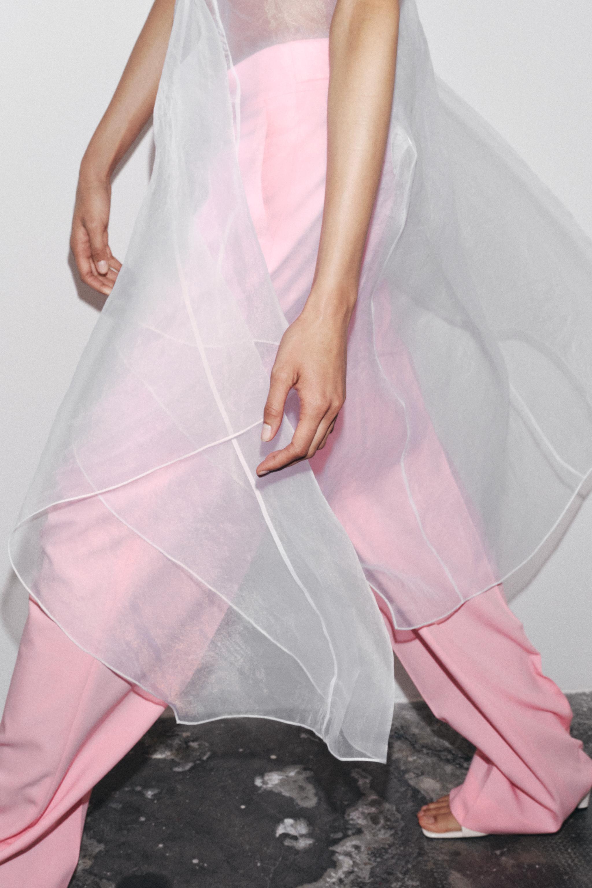 ZW COLLECTION ORGANZA VOLUME DRESS - White | ZARA Canada