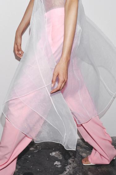 ROBE EN ORGANZA VOLUME ZW COLLECTION - Blanc de Zara - Image 4
