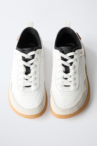 LEATHER BAREFOOT SNEAKERS - White by Zara - Image 6