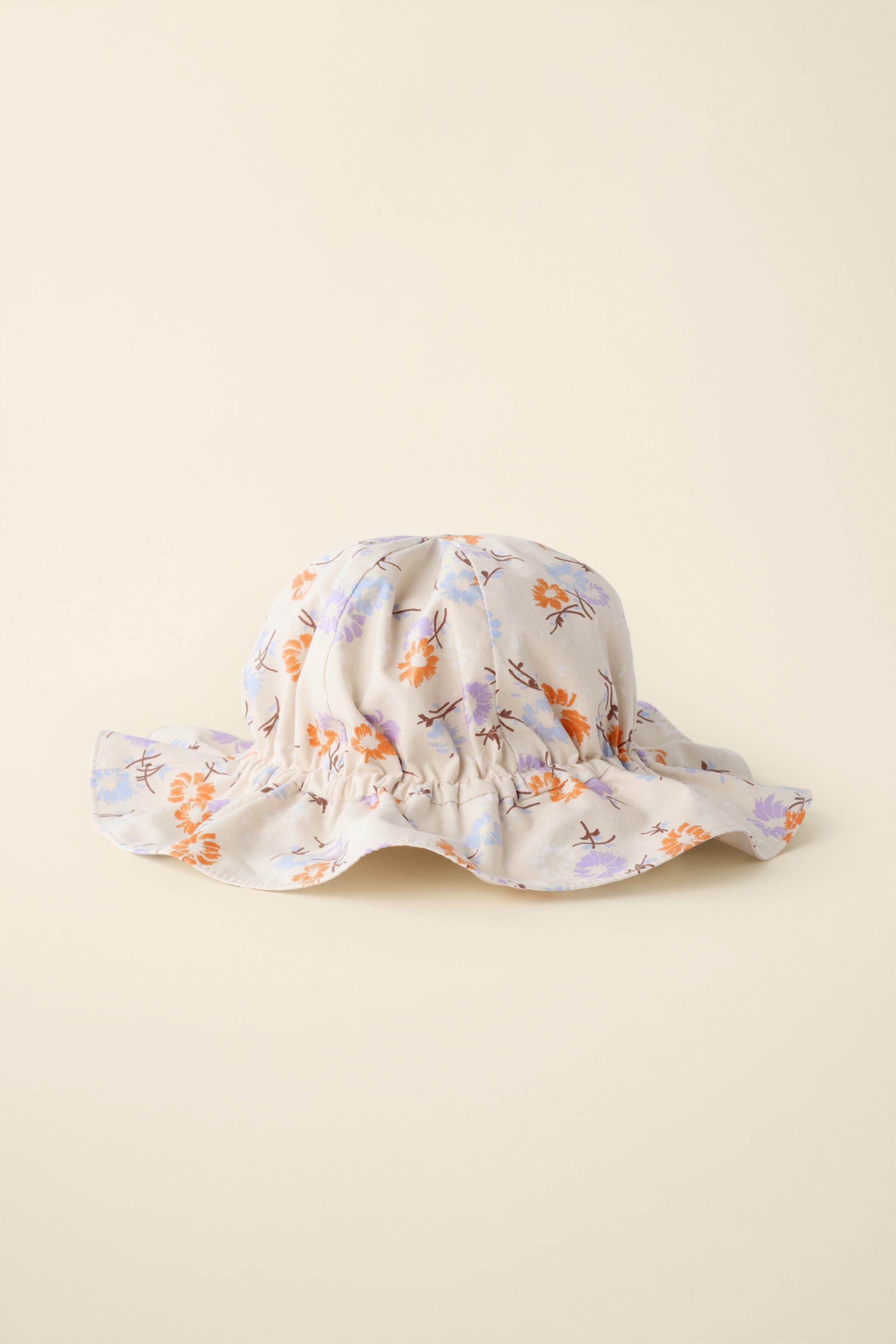FLORAL POPLIN HAT CREATED BY CARAMEL LONDON X ZARA