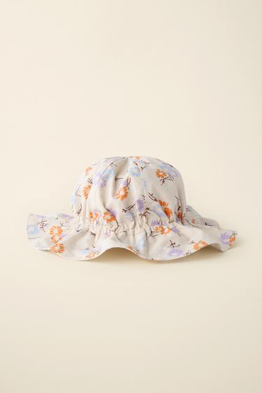 BONNET POPELINE FLEURS CARAMEL LONDON X ZARA - Multicolore de Zara - Image 3