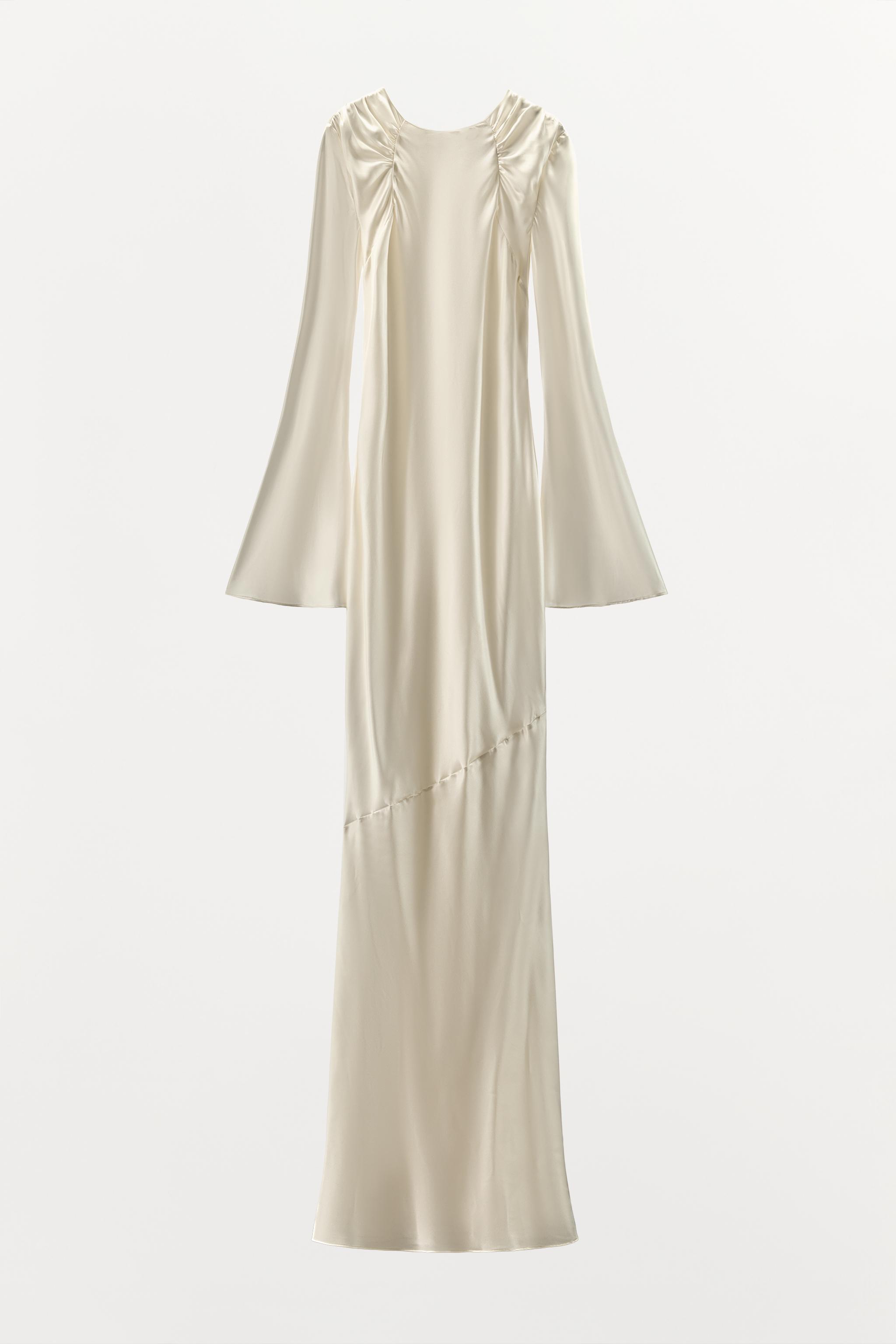 100% SILK DRAPED DRESS