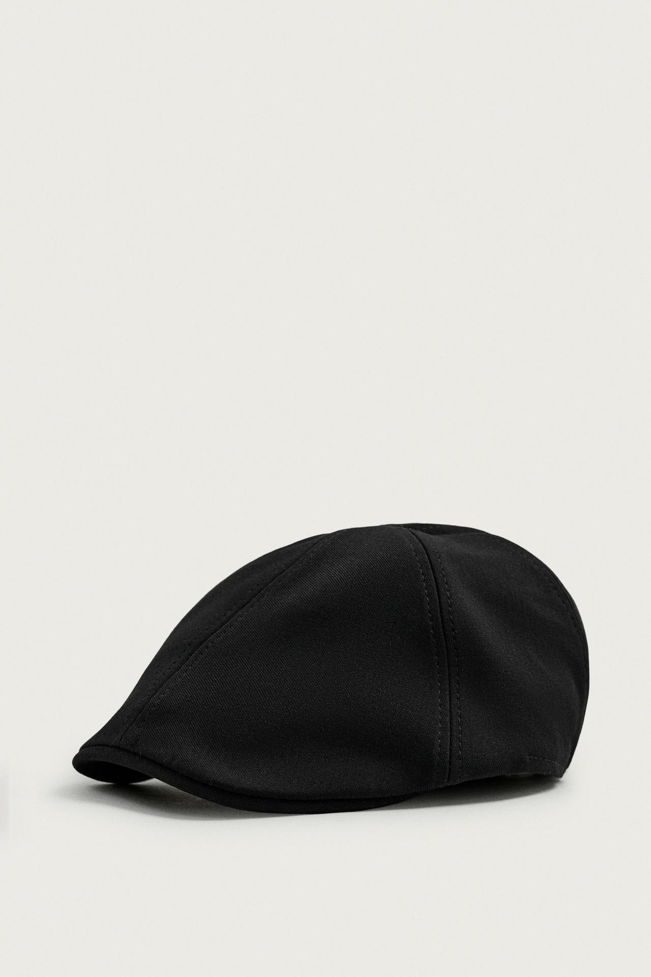 TEXTURED BERET — Black