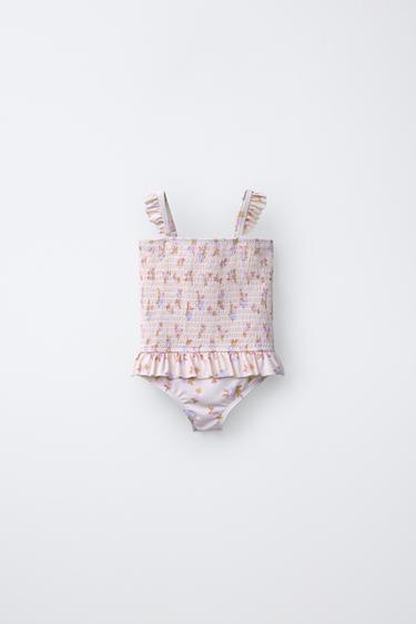 1-6 AÑOS/ BAÑADOR GOMAS ESTAMPADO FLORES - Piedra de Zara