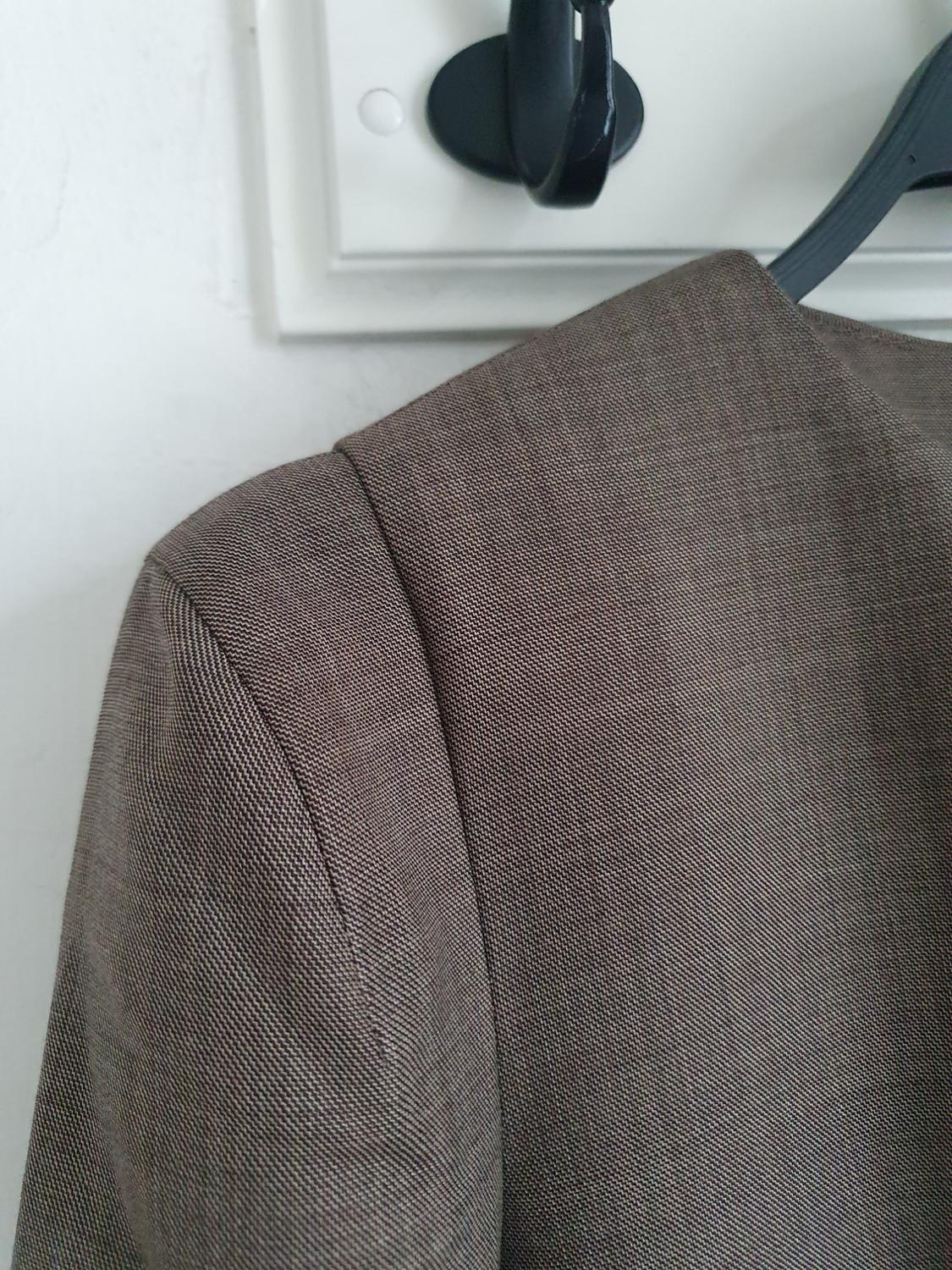 ZW COLLECTION WOOL DRESS WITH SHOULDER PADS - Image 3