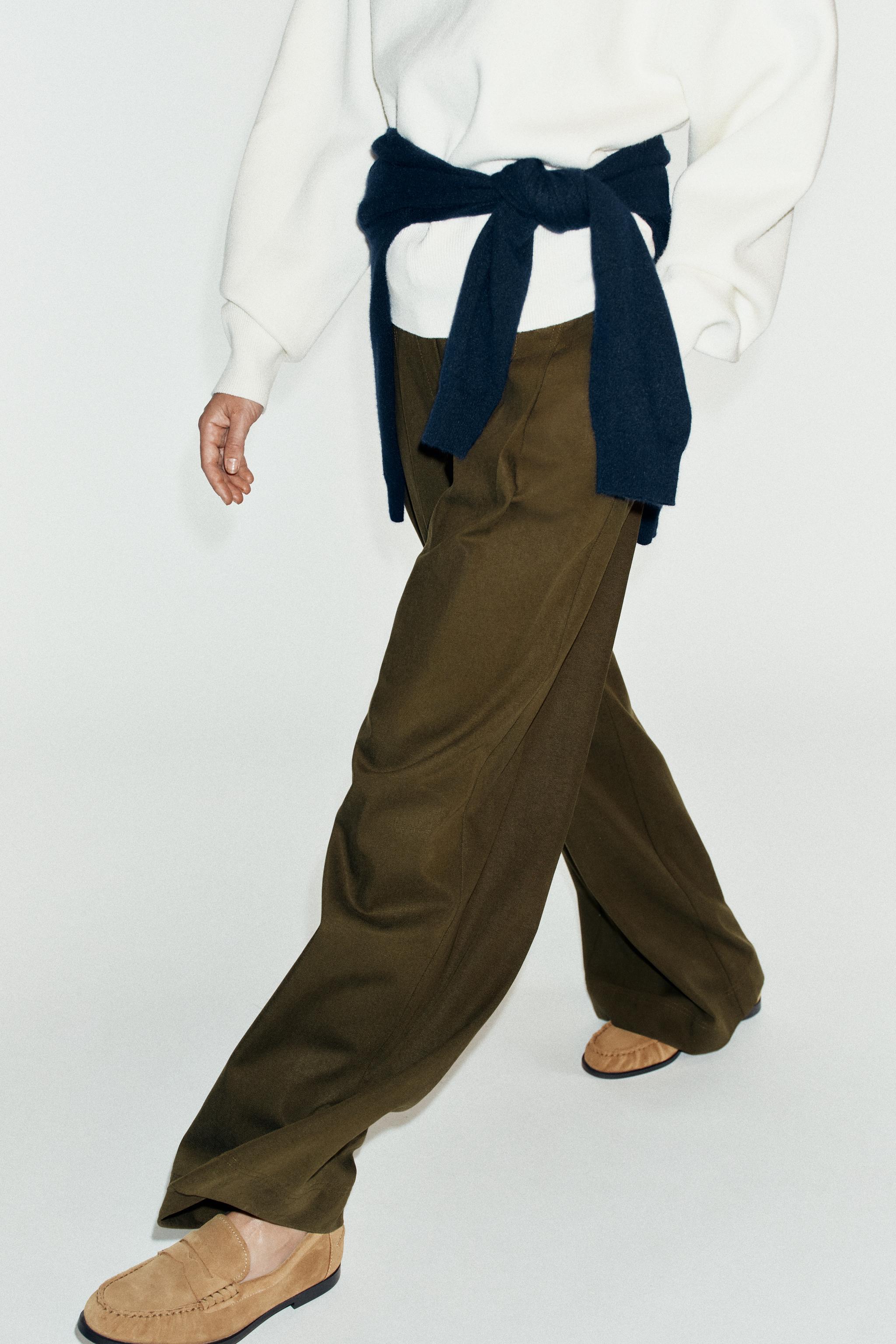 SUEDE GATHERED LOAFERS — Sandy Brown