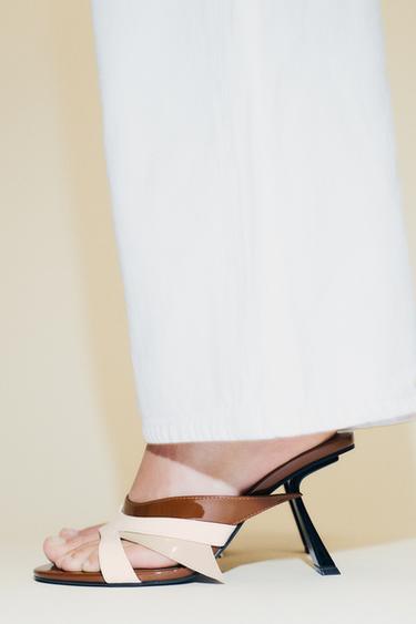 ASYMMETRIC HEELED SANDALS - Multicoloured by Zara - Image 1